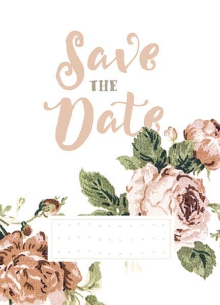 Save The Date Greige Wedding - Forget Me Not Seed Packets - Bentley Seed Co.
