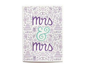 Hennel Paper Co. - Mrs & Mrs - Wedding Card - Aubergine 