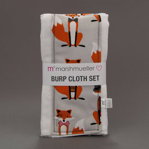 Dapper Foxes Burp Cloth Set - MarshMueller