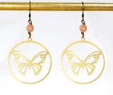 Butterfly Earrings with Gemstones in Multiple Colors - Edgy Petal Jewelry
