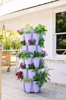  5 Tier GreenStalk Original Vertical Planter | Lilac (Basket Weave Texture)