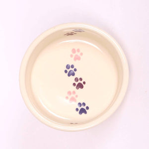 Pink Walking Paws Large Pet Bowl - Emerson Creek Pottery