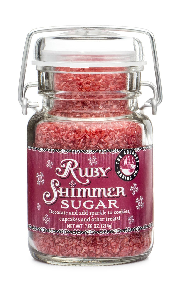Ruby Shimmer Sugar 7.6 Oz.  - The Gourmet Baking Co.