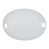 WHITE PEARL 15 3/4" OVAL PLATTER