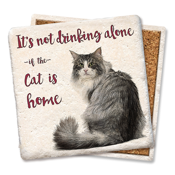 It's Not Drinking Alone Cat Coaster - Tipsy Coasters & Gifts