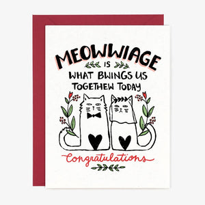 Meowwiage Wedding Card - Paper Pony Co.
