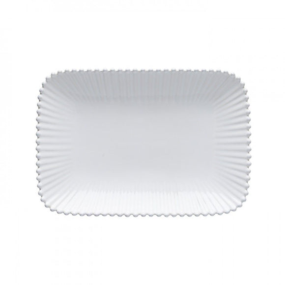 WHITE PEARL RECTANGULAR PLATTER 12 INCH