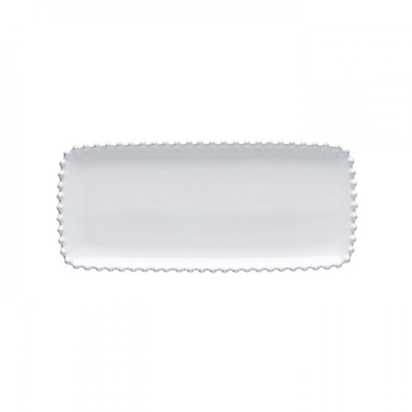 WHITE PEARL RECTANGULAR TRAY