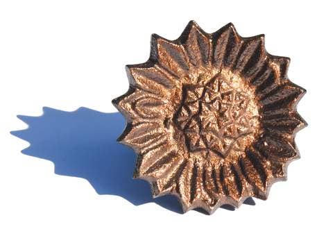 Copper Sunflower Napkin Rings - Set of 4 - Vibhsa
