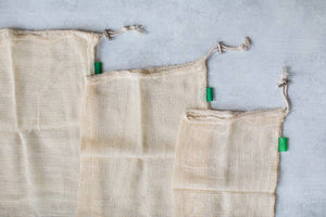 Cotton Mesh Produce Bags, set of three - Dot and Army