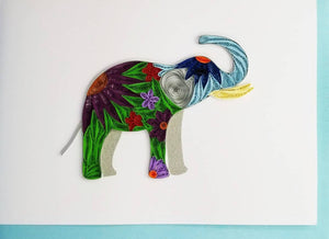 Elephant Card - Iconic Quilling
