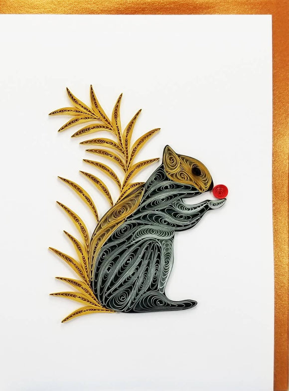 Squirrel Card - Iconic Quilling