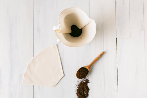 Reusable Coffee Cone Filters- Organic Cotton,  - Dot and Army