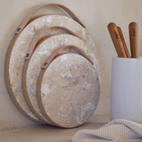 SMALL CORK TRIVET W/ LEATHER HANDLE - CORK COLLECTION