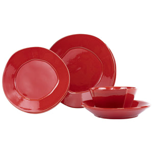 Lastra Red 4 Pc Place Setting