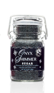 Onyx Black Shimmer Sugar 7.6 Oz - The Gourmet Baking Co.