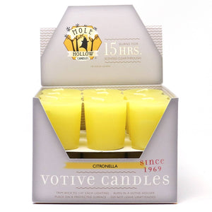 Citronella Scented Votive Candles - Mole Hollow Candles