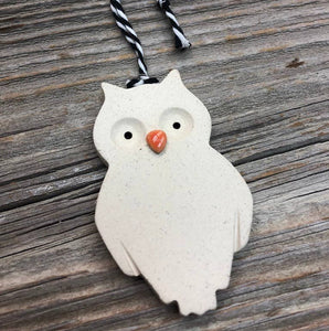 Owl Holiday Ornament -Handmade -Tasha McKelvey