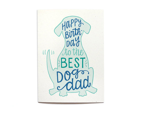Hennel Paper Co. - Dog Dad Birthday Card - Aubergine 