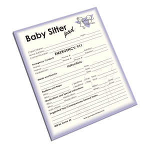 Babysitter Note Pad - Journals Unlimited
