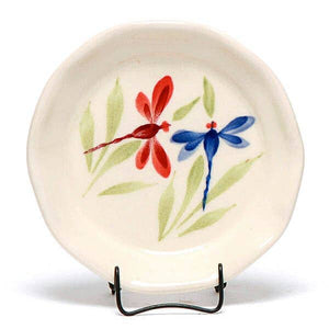 Dragonfly Oil Dipping Dish/Coaster - Emerson Creek Pottery