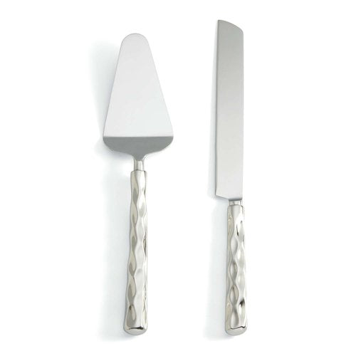 Platinum Cake Knife & Server Set - Truro