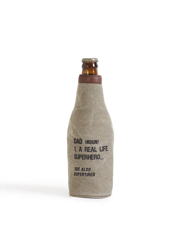 Super Dad Up-Cycled Canvas Bottle Cover  - Mona B.