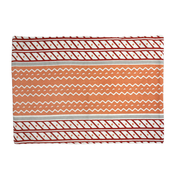 GRAY/ORANGE REVERSIBLE PLACEMATS - SET OF 4 - BOHEMIAN LINENS - Viva