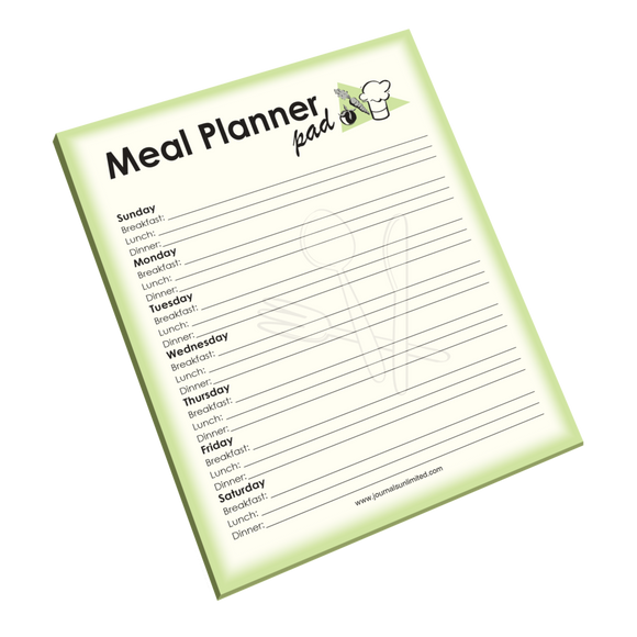 Meal Planners Note Pad - Journals Unlimited