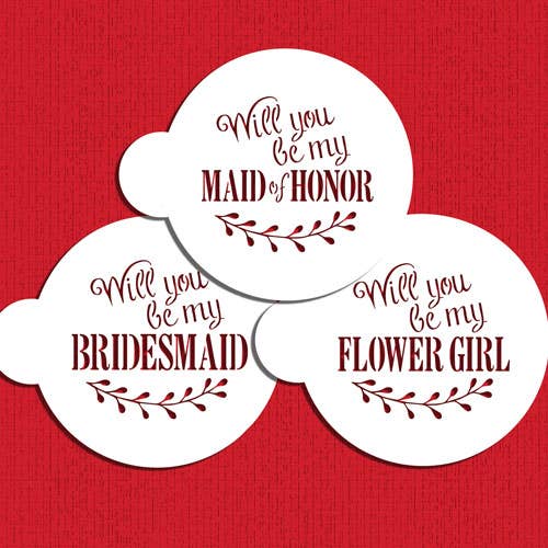 Will You Be My Bridesmaid? Cookie Stencil  - Designer Stencils
