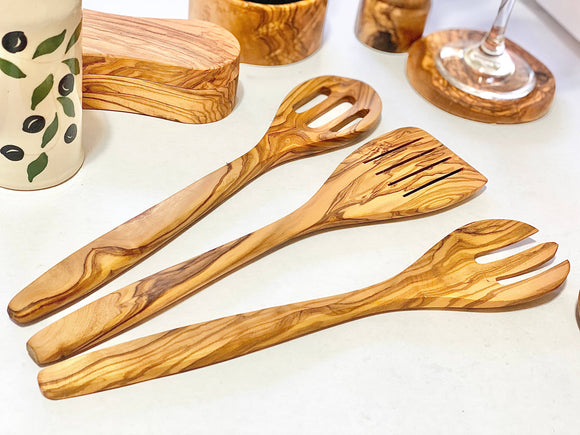 Slotted Spoon - Natural OliveWood