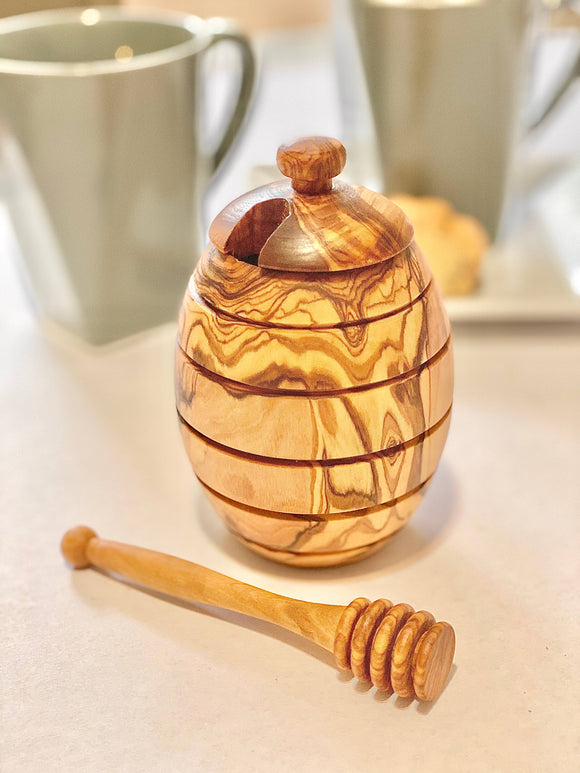 Honey Jar - Natural OliveWood