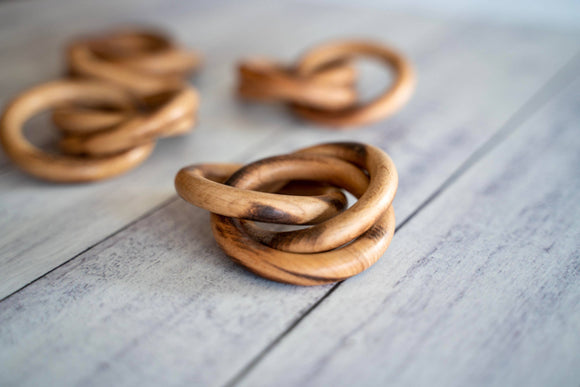 Wood Bangles Napkin Rings, set of four - Dot and Army