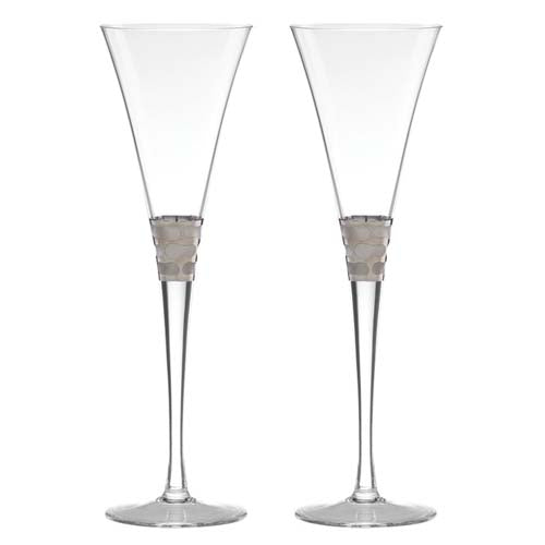 Platinum Toasting Flutes Set of 2 - Truro