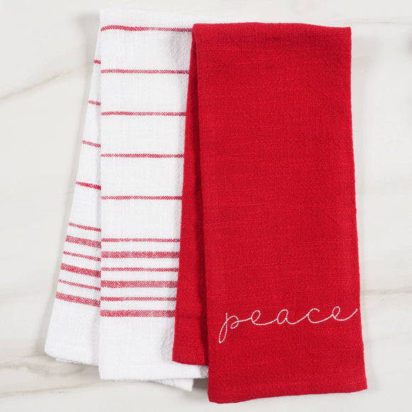 HomeHoliday Embroidered Set Of 2 Kitchen Towel - 18