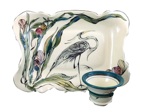 Rec. Chip n Dip, Heron - Clay Born Pottery