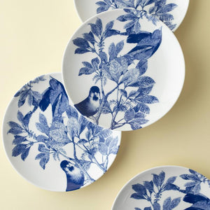 Birds Canape Dishes, Set/4 - Arbor Blue