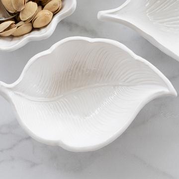 WHITE ELM LEAF SMALL BOWL - FOLIAGE