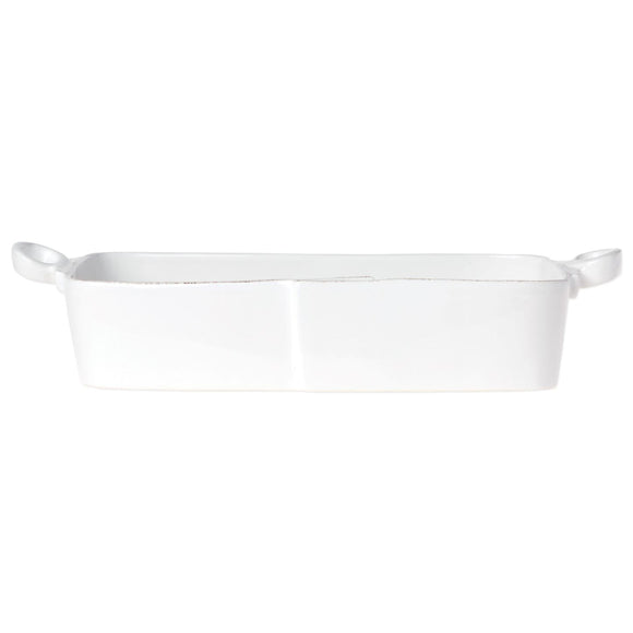 LASTRA WHITE RECTANGULAR BAKER