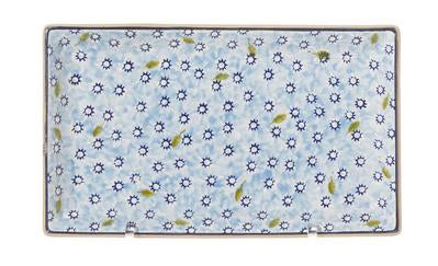 Light Blue Lawn Medium Rectangular plate
