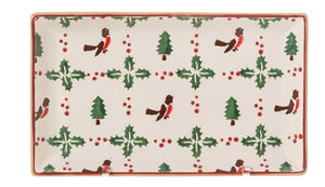 Winter Robin Medium Rectangular plate