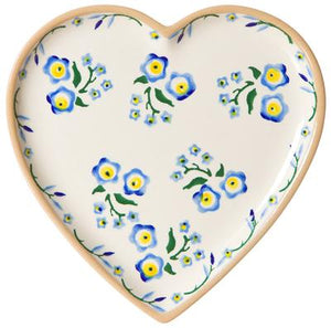 Medium Heart Plate - Forget Me Not