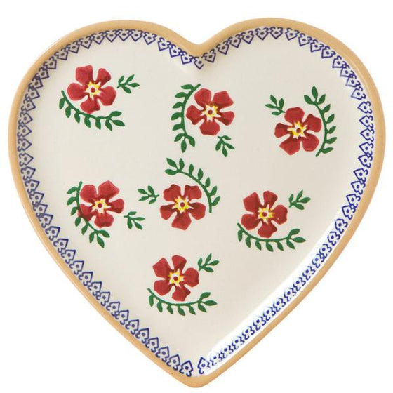 Old Rose Medium Heart Plate