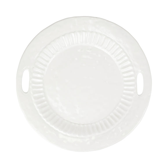 ROUND HANDLED TRAY - PIETRA SERENA