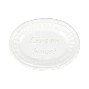 SEMPRE AMORE SMALL OVAL PLATE - PIETRA SERENA