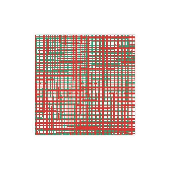 PLAID GREEN & RED DINNER Dinner Papersoft Napkins - Pack of 20
