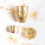 GOLD BRUSHSTROKE VOTIVE - Rufolo Glass