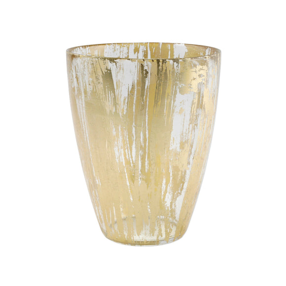 GOLD BRUSHSTROKE VASE - Rufolo Glass