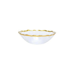 Clear Baroque Glass Small Bowl