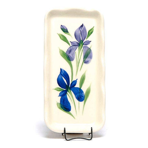 Field of Iris Small Frilly Tray - Emerson Creek Pottery
